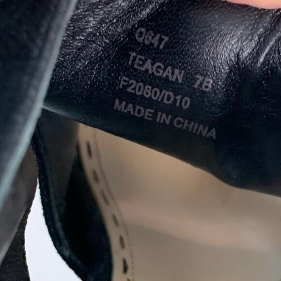 Coach Teagan Black Shimmer Lace Up Heels Size 7 - Picture 9 of 10